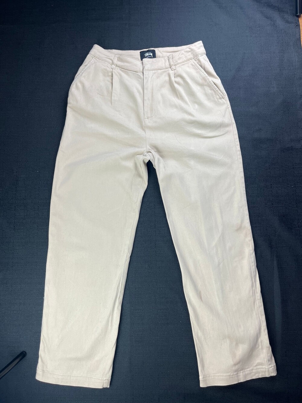 Stussy Beige Pants Size 8 Casual Cotton Blend